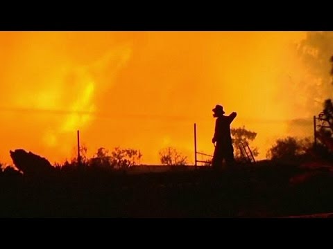 بالفيديو حريق ضخم في احدى جزر الكناري لابالما 