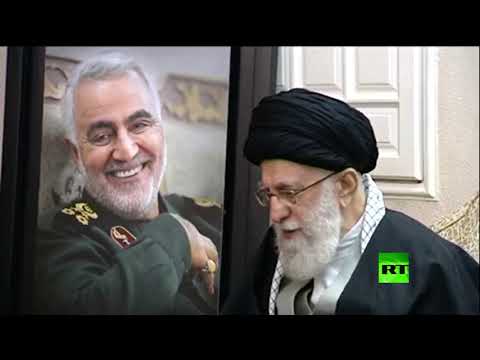 شاهد خامنئي يزور عائلة قاسم سليماني لتعزيتها