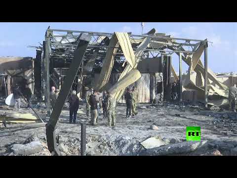 شاهد لقطات مصوَّرة من داخل قاعدة عين الأسد بعد الضربة الإيرانية